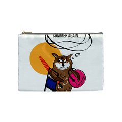 Owl That Hates Summer T Shirt Cosmetic Bag (medium)  by AmeeaDesign