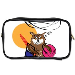 Owl That Hates Summer T Shirt Toiletries Bags