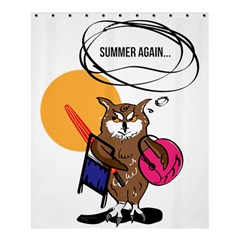 Owl That Hates Summer T Shirt Shower Curtain 60  X 72  (medium)  by AmeeaDesign