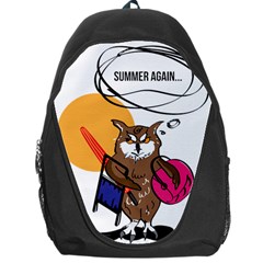 Owl That Hates Summer T Shirt Backpack Bag by AmeeaDesign