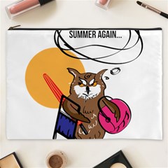 Owl That Hates Summer T Shirt Cosmetic Bag (xxxl)  by AmeeaDesign