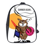 Owl That Hates Summer T Shirt School Bag (XL) Front