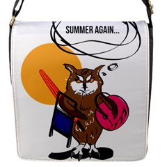 Owl That Hates Summer T Shirt Flap Messenger Bag (s) by AmeeaDesign