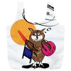 Owl That Hates Summer T Shirt Full Print Recycle Bags (l) 