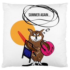 Owl That Hates Summer T Shirt Standard Flano Cushion Case (two Sides) by AmeeaDesign