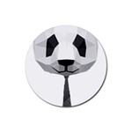 Office Panda T Shirt Rubber Coaster (Round)  Front