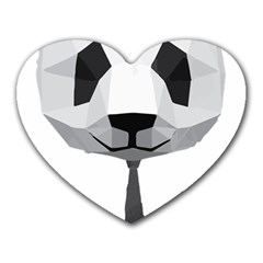 Office Panda T Shirt Heart Mousepads