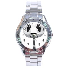 Office Panda T Shirt Stainless Steel Analogue Watch