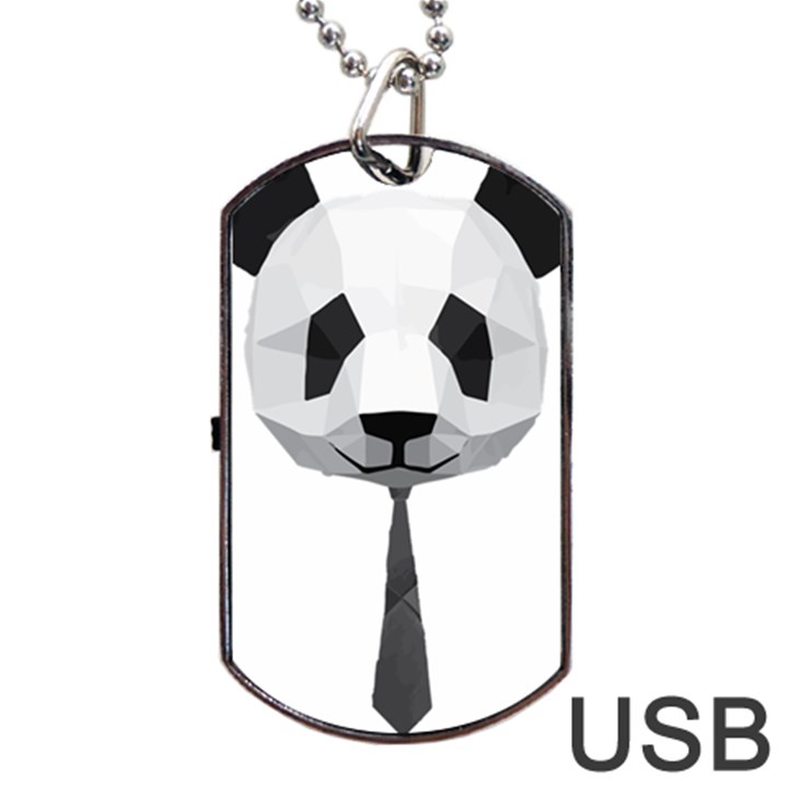 Office Panda T Shirt Dog Tag USB Flash (Two Sides)