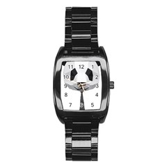 Office Panda T Shirt Stainless Steel Barrel Watch