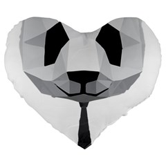 Office Panda T Shirt Large 19  Premium Flano Heart Shape Cushions