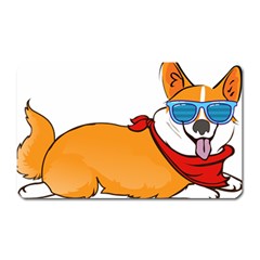 Corgi With Sunglasses And Scarf T Shirt Magnet (rectangular) by AmeeaDesign