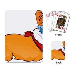 Corgi With Sunglasses And Scarf T Shirt Playing Card