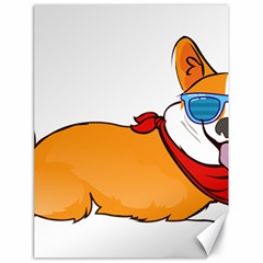 Corgi With Sunglasses And Scarf T Shirt Canvas 18  X 24   by AmeeaDesign