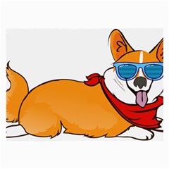 Corgi With Sunglasses And Scarf T Shirt Large Glasses Cloth by AmeeaDesign