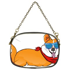 Corgi With Sunglasses And Scarf T Shirt Chain Purses (one Side)  by AmeeaDesign