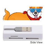 Corgi With Sunglasses And Scarf T Shirt Memory Card Reader (Stick)  Front