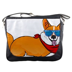 Corgi With Sunglasses And Scarf T Shirt Messenger Bags by AmeeaDesign