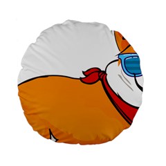 Corgi With Sunglasses And Scarf T Shirt Standard 15  Premium Round Cushions by AmeeaDesign