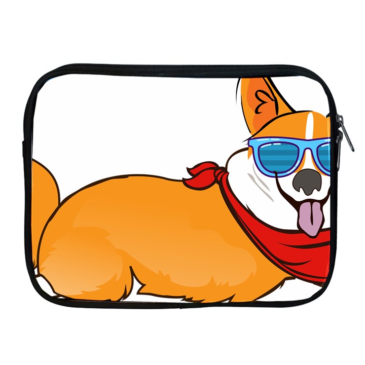 Corgi With Sunglasses And Scarf T Shirt Apple iPad 2/3/4 Zipper Cases