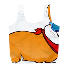 Corgi With Sunglasses And Scarf T Shirt Full Print Recycle Bags (l)  by AmeeaDesign