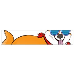 Corgi With Sunglasses And Scarf T Shirt Flano Scarf (small) by AmeeaDesign