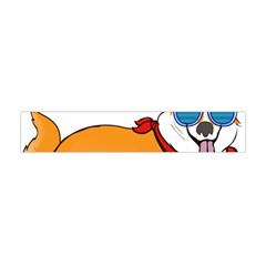 Corgi With Sunglasses And Scarf T Shirt Flano Scarf (mini) by AmeeaDesign