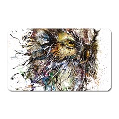 Angry And Colourful Owl T Shirt Magnet (rectangular) by AmeeaDesign