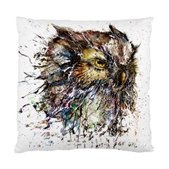 Angry And Colourful Owl T Shirt Standard Cushion Case (one Side) by AmeeaDesign