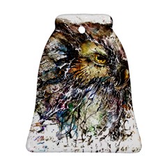 Angry And Colourful Owl T Shirt Ornament (bell)