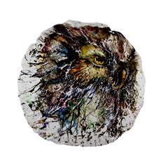 Angry And Colourful Owl T Shirt Standard 15  Premium Round Cushions