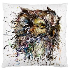 Angry And Colourful Owl T Shirt Standard Flano Cushion Case (one Side) by AmeeaDesign