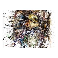 Angry And Colourful Owl T Shirt Double Sided Flano Blanket (mini)  by AmeeaDesign