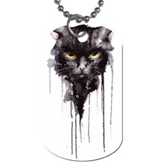 Angry Cat T Shirt Dog Tag (one Side) by AmeeaDesign