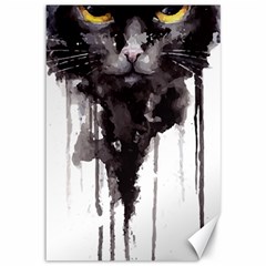 Angry Cat T Shirt Canvas 12  X 18   by AmeeaDesign