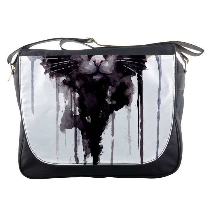 Angry Cat T Shirt Messenger Bags