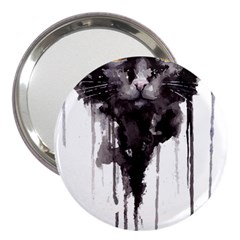 Angry Cat T Shirt 3  Handbag Mirrors by AmeeaDesign