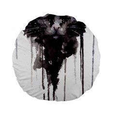 Angry Cat T Shirt Standard 15  Premium Round Cushions by AmeeaDesign