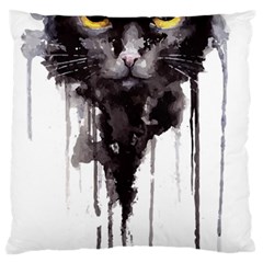 Angry Cat T Shirt Standard Flano Cushion Case (two Sides) by AmeeaDesign