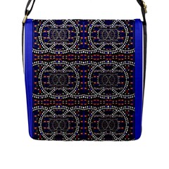 Sanskrit Link Time Space  Flap Messenger Bag (l)  by MRTACPANS