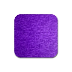 Purple Skin Leather Texture Pattern Rubber Square Coaster (4 Pack)  by paulaoliveiradesign