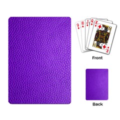 Purple Skin Leather Texture Pattern Playing Card by paulaoliveiradesign