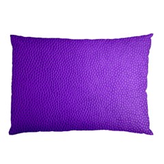 Purple Skin Leather Texture Pattern Pillow Case by paulaoliveiradesign