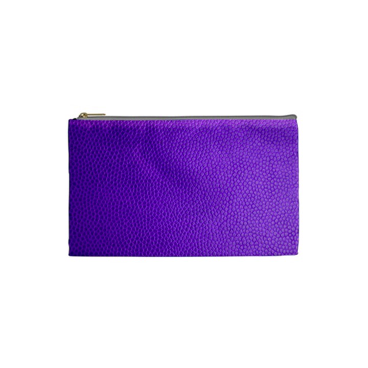 Purple Skin Leather Texture Pattern Cosmetic Bag (Small) 