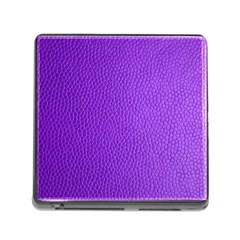 Purple Skin Leather Texture Pattern Memory Card Reader (square)