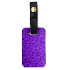 Purple Skin Leather Texture Pattern Luggage Tags (one Side)  by paulaoliveiradesign