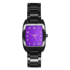 Purple Skin Leather Texture Pattern Stainless Steel Barrel Watch by paulaoliveiradesign