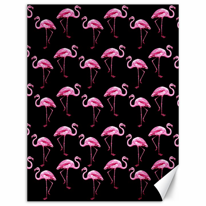 Flamingo pattern Canvas 12  x 16  