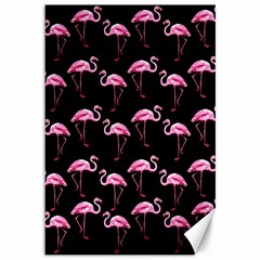 Flamingo Pattern Canvas 12  X 18   by Valentinaart