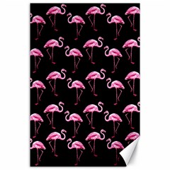 Flamingo Pattern Canvas 24  X 36  by Valentinaart